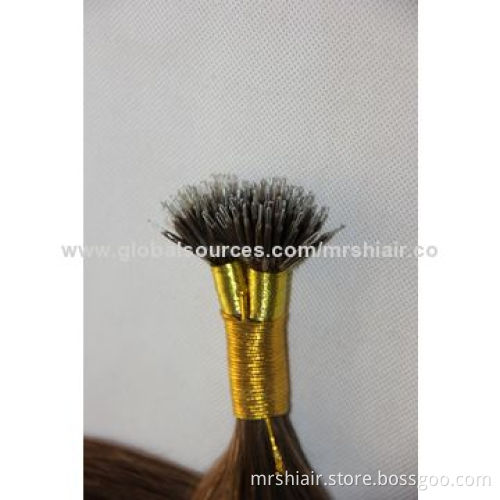 Medium Brown16# Micro Beads Loop Ring 12" 14" 18" 20" 22" 24" 26" nano Remy Straight Hair